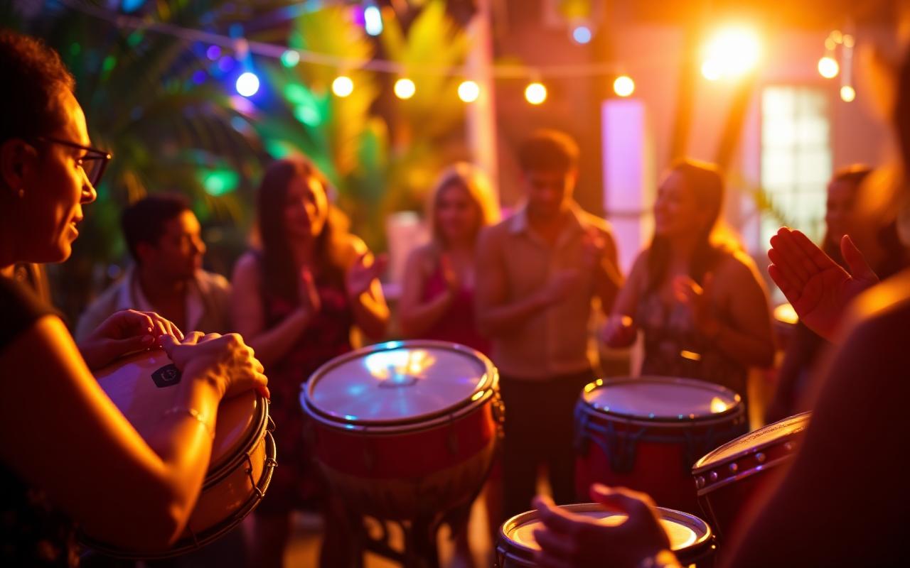 Sfeerbeeld: Braziliaanse samba-cirkel met percussie